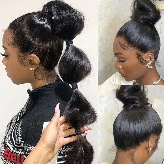 Bone Straight Brazilian Human Hair Wig – 360 HD Lace