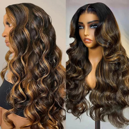 P1B30 Highlight Body Wave HD Lace Wig (13x6, 250% Density)