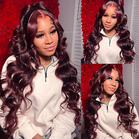 Burgundy 99J Body Wave 13x6 Lace Wig