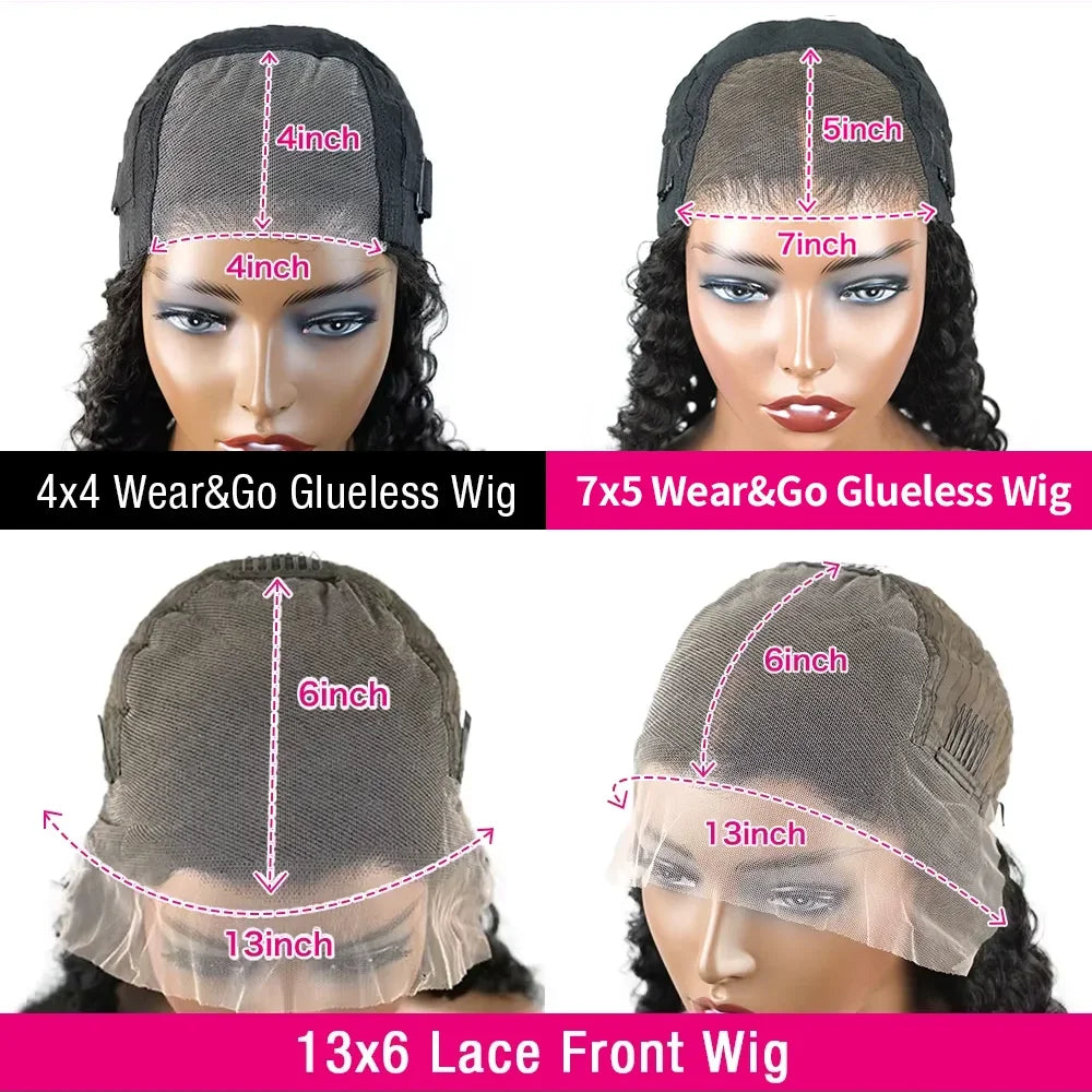 HD Transparent Deep Wave Lace Front Wig – Brazilian Remy Human Hair