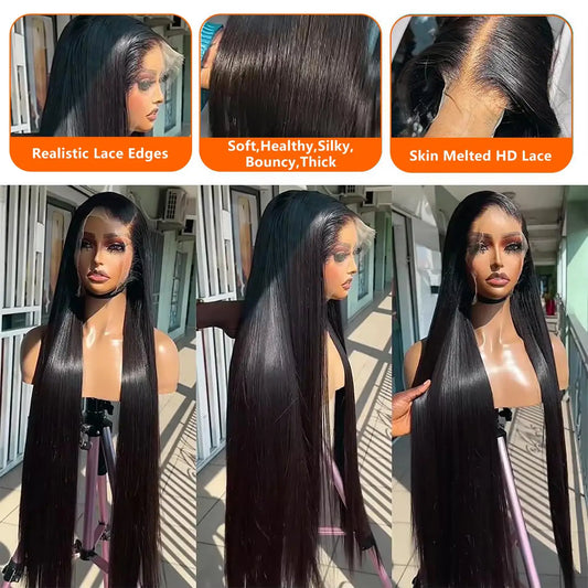 Bone Straight HD Lace Front Human Hair Wig (13x6 / 5x5)