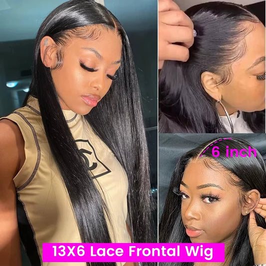 22-24,40"HD Lace Bone Straight Human Hair Wig