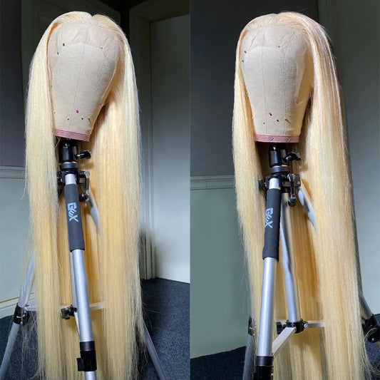 13x4 HD Transparent Lace 613 Blonde Straight Wig