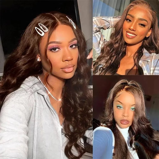 Chocolate Brown Body Wave HD Lace Wig (13x4)