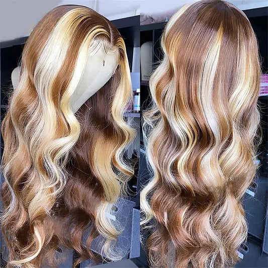 26~34" 4/613 Honey Blonde 13x4 HD Lace Body Wave Wig