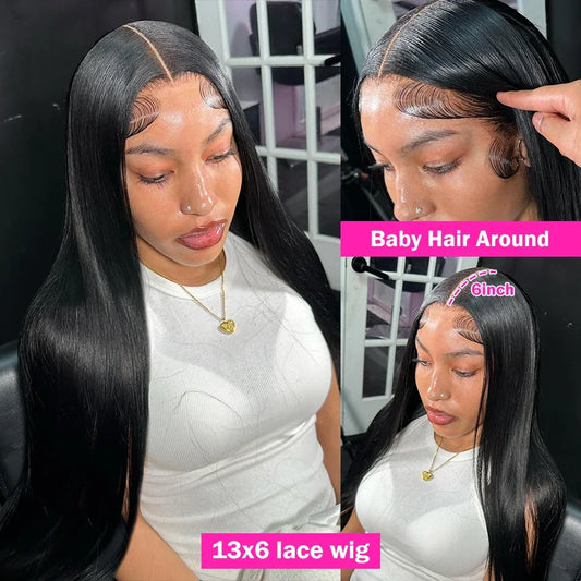 250% Density Bone Straight HD Lace Wig – Ultra Sleek & Full