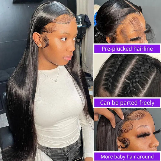 Luxury 30” Bone Straight Lace Front Wig