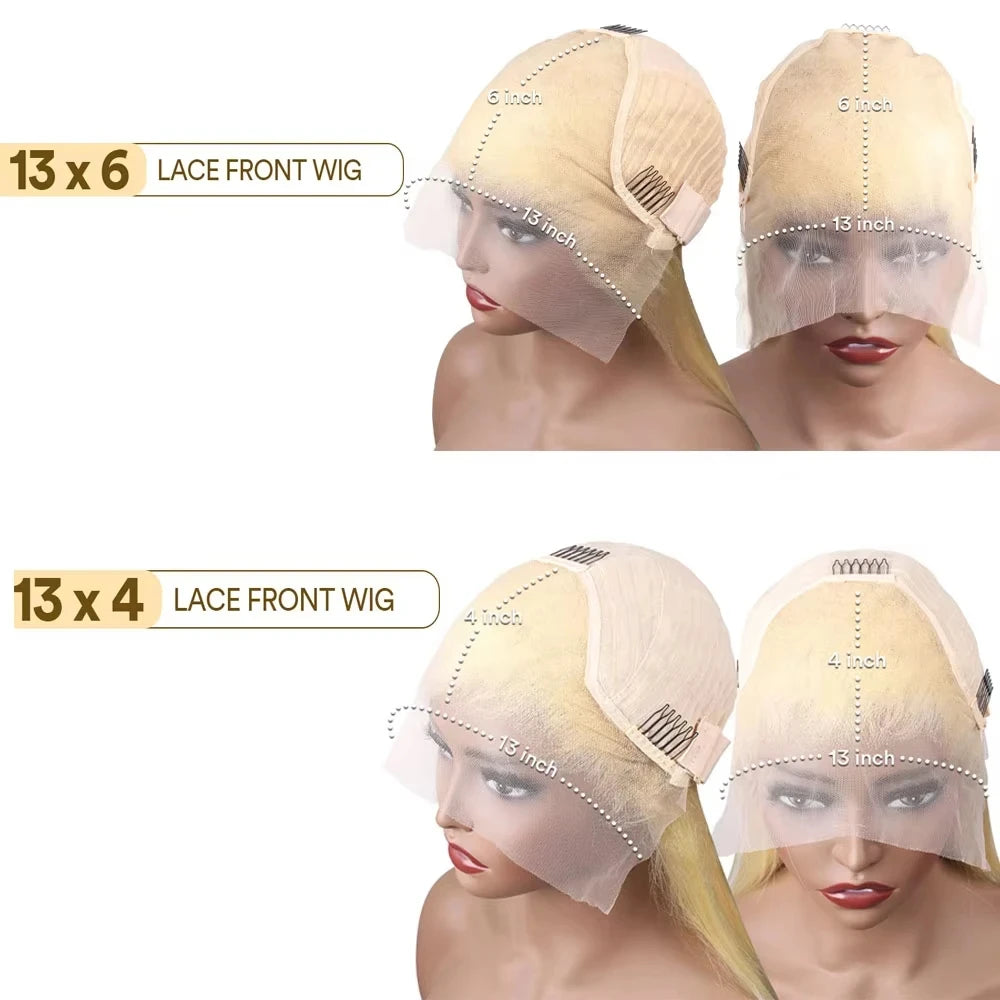 613 Blonde HD Transparent Body Wave Lace Front Wig – Brazilian Remy Human Hair