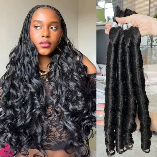 Boho French Curl Braiding Hair – Human Hair