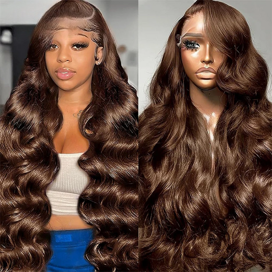 Chocolate Brown Body Wave HD Lace Wig