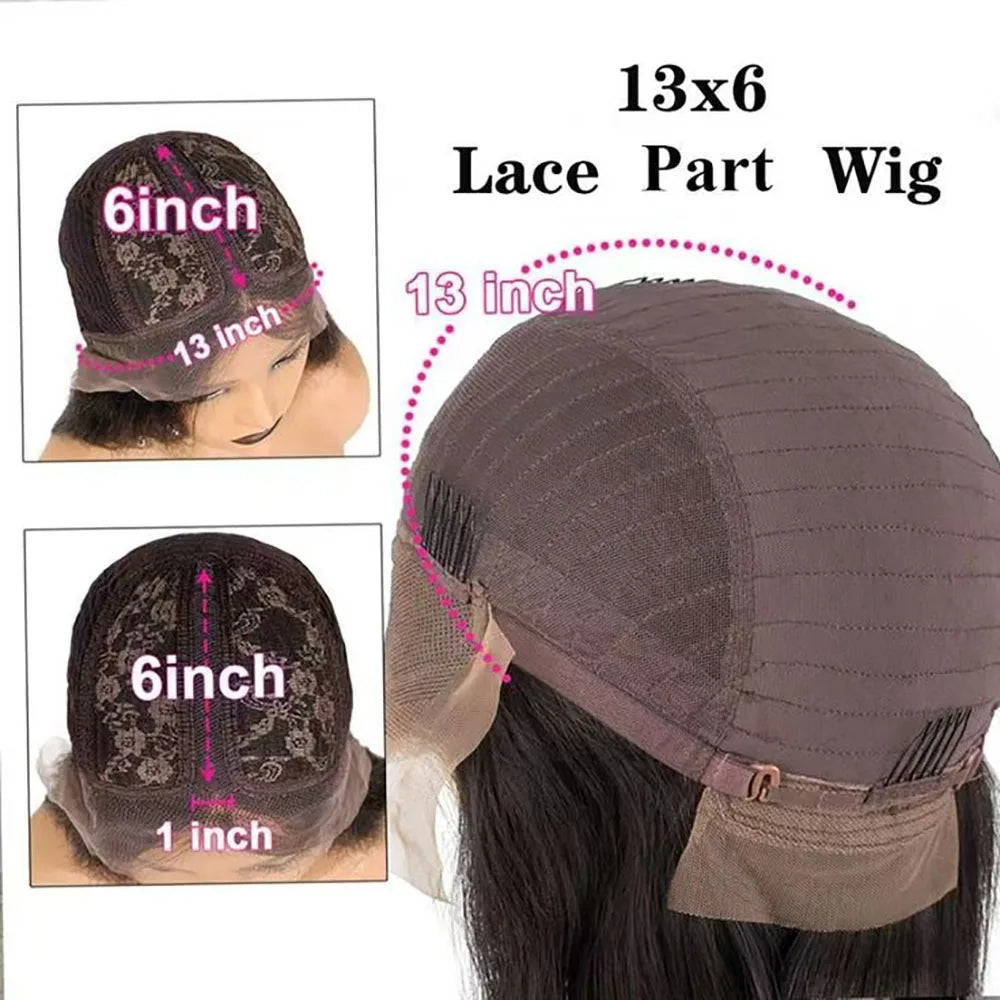 HD Transparent Kinky Straight Lace Front Wig – Brazilian Remy Human Hair
