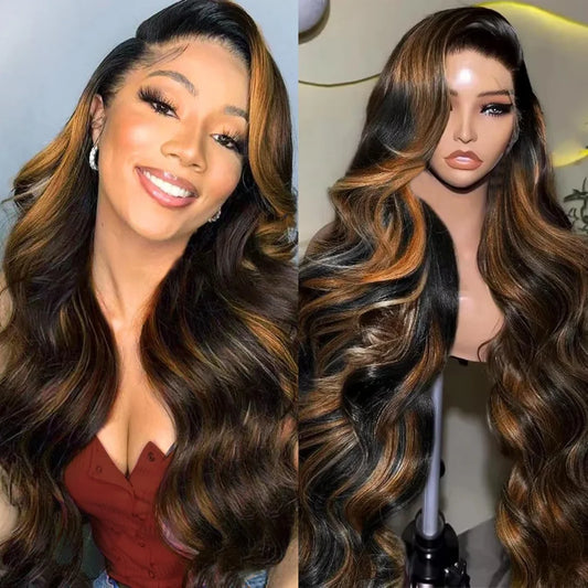 P1B30 Highlight Body Wave Wig