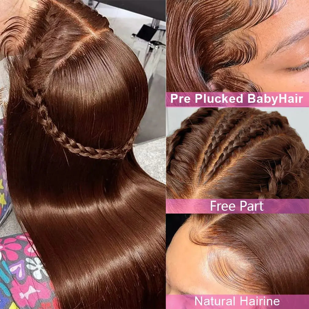 Luxury Chocolate Brown HD Lace Frontal Wig