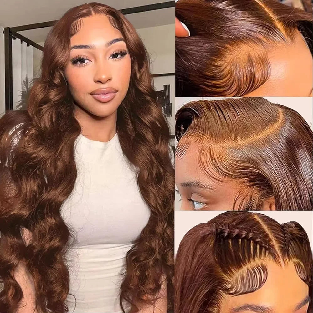 Chocolate Brown Body Wave HD Lace Wig (13x4)