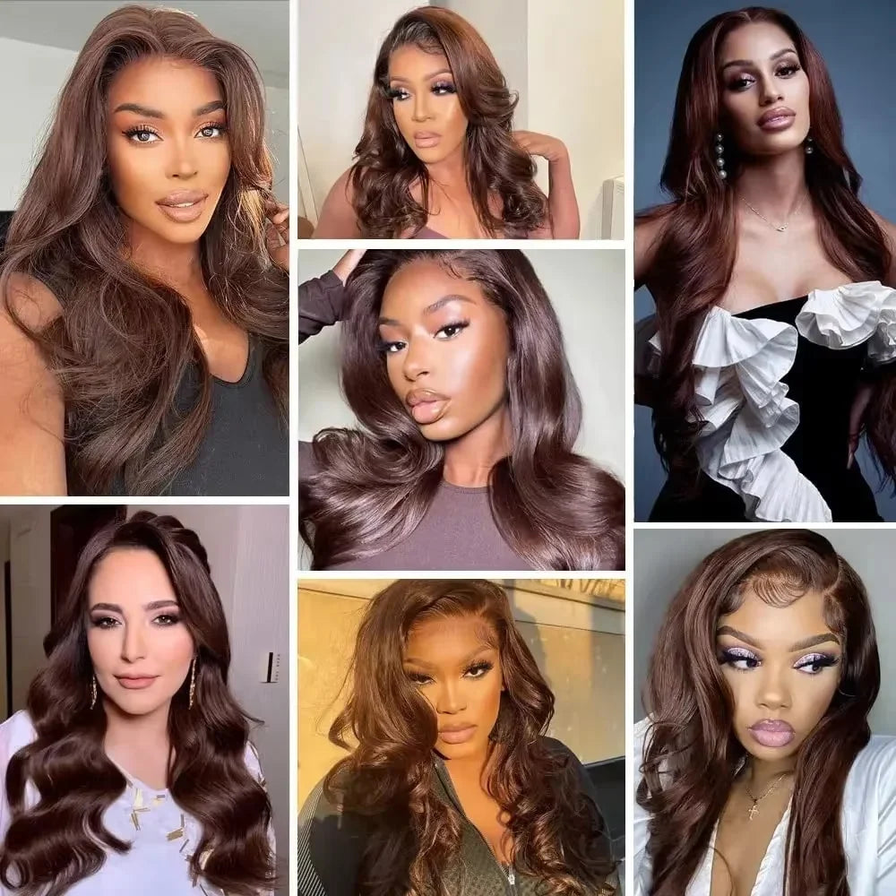 Chocolate Brown Body Wave HD Lace Wig (13x4)