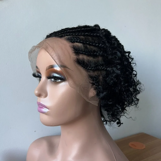 Premium 180% Density 13x4 Lace Frontal Braided Wig – Brazilian Remy
