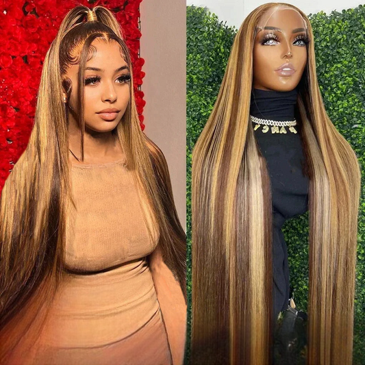 Luxury Honey Blonde Highlight HD Lace Wig