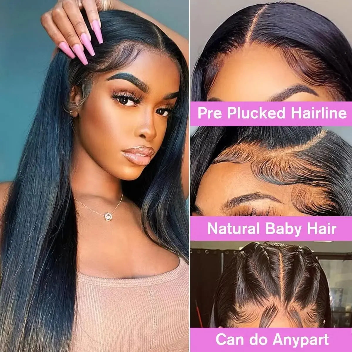 Luxury Bone Straight HD Lace Wig – 24~34”