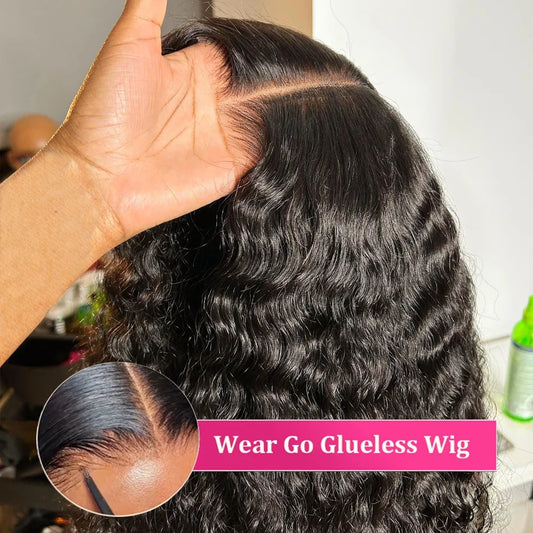 HD Transparent Deep Wave Lace Front Wig – Brazilian Remy Human Hair